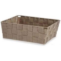 BRICOMARTEAU Panier Tissu Tressée Beige (20 X 8 X 24 Cm) -Petit rangement Soldes Magasin 65941605 3
