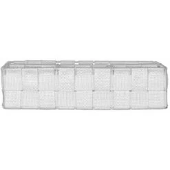 WENKO Organiseur Salle De Bain Adria Petit, Rangement Salle De Bain 4 Compartiments, Polypropylène, 26x17x6.5 Cm, Blanc -Petit rangement Soldes Magasin 6595358 3