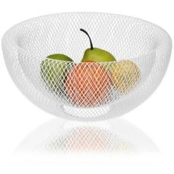 BRICOMARTEAU Coupe à Fruits Versa Blanc Acier Fer (15 Cm)
