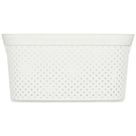 BRICOMARTEAU Panier Blanc Plastique (24 X 17 X 35 Cm) 4 BRICOMARTEAU Panier Blanc Plastique (24 X 17 X 35 Cm) – Image 2