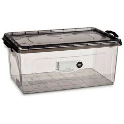 BRICOMARTEAU Boîte De Rangement Avec Couvercle Anthracite Plastique (32 X 20,5 X 50 Cm)