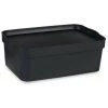 BRICOMARTEAU Boîte De Rangement Avec Couvercle Anthracite Plastique (21,5 X 11 X 32 Cm)