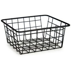 BRICOMARTEAU Panier Noir Acier (15,5 X 8 X 20 Cm)