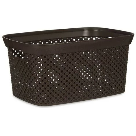 BRICOMARTEAU Panier Marron Plastique (24 X 17 X 35 Cm) 3 BRICOMARTEAU Panier Marron Plastique (24 X 17 X 35 Cm)