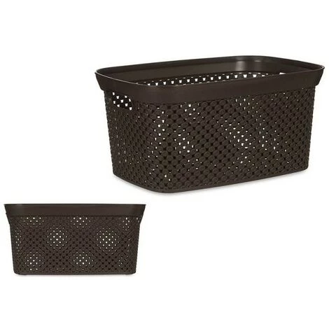 BRICOMARTEAU Panier Marron Plastique (24 X 17 X 35 Cm) 5 BRICOMARTEAU Panier Marron Plastique (24 X 17 X 35 Cm) – Image 3