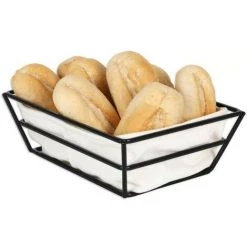 BRICOMARTEAU Corbeille à Pain Viejo Valle Noire Panier 100 % Coton (21 X 16 X 7 Cm)