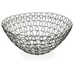 BRICOMARTEAU Coupe à Fruits Noir Métal (28 X 12 X 28 Cm)