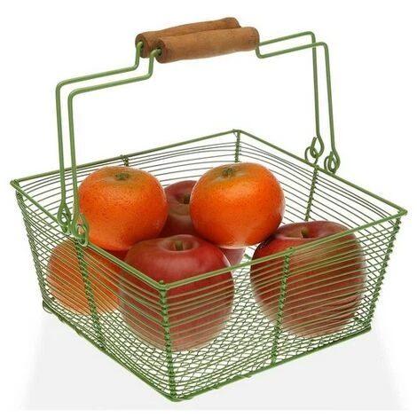 BRICOMARTEAU Coupe à Fruits Versa Carré Menthe Métal Bois Acier (22,5 X 10 X 22,5 Cm) 4 BRICOMARTEAU Coupe à Fruits Versa Carré Menthe Métal Bois Acier (22,5 X 10 X 22,5 Cm) – Image 2