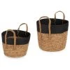 BRICOMARTEAU Panier Noir Marron Algues Marines (2 Pcs) -Petit rangement Soldes Magasin 66007166 1