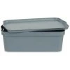 BRICOMARTEAU Boîte De Rangement Avec Couvercle Gris Plastique (29,5 X 14,3 X 45 Cm) -Petit rangement Soldes Magasin 66007178 1
