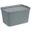 BRICOMARTEAU Boîte De Rangement Avec Couvercle Gris Plastique (29,3 X 24,5 X 45 Cm)