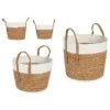 BRICOMARTEAU Panier Marron Blanc Algues Marines (2 Pcs) -Petit rangement Soldes Magasin 66007276 1