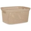BRICOMARTEAU Panier Beige Plastique (19,5 X 14 X 27,5 Cm) -Petit rangement Soldes Magasin 66007382 1