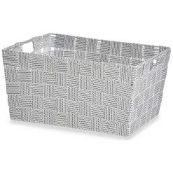 BRICOMARTEAU Panier Tissu Tressée Blanc (20 X 14 X 30 Cm) 8 BRICOMARTEAU Panier Tissu Tressée Blanc (20 X 14 X 30 Cm) -Petit rangement Soldes Magasin 66007414 3