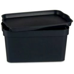 BRICOMARTEAU Boîte Multiusage Anthracite Plastique (14,5 X 11 X 29,5 Cm)