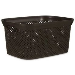 BRICOMARTEAU Panier Marron Plastique (19,2 X 14 X 27 Cm)