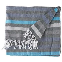 BRICOMARTEAU Foulard Multi-usages Rayures Bleu (160 X 200 Cm)