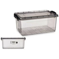 BRICOMARTEAU Boîte De Rangement Avec Couvercle Anthracite Plastique (27,5 X 18 X 42,5 Cm) -Petit rangement Soldes Magasin 66007868 3