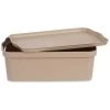 BRICOMARTEAU Boîte De Rangement Avec Couvercle Beige Plastique (29,5 X 14,5 X 45 Cm)