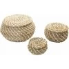 3 Pièces Panier Tissé Jonc De Mer En Osier Rotin Paniers De Rangement Boîte Rondes Paniers De Pique-Nique Paniers à Linge Avec Couvercle Ephé -Petit rangement Soldes Magasin 66086153 1