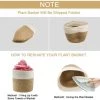 MEZHENG Corde De Coton Panier, 20×20cm Paniers De Tressé Pliable A Vec Poignée Panier De Rangement, Panier De Plantes Pour Pot De Fleurs Coton Stand Home Decor Blanc + Jute 1 MEZHENG Corde De Coton Panier, 20×20cm Paniers De Tressé Pliable A Vec Poignée Panier De Rangement, Panier De Plantes Pour Pot De Fleurs Coton Stand Home Decor Blanc + Jute -Petit rangement Soldes Magasin 66092271 1