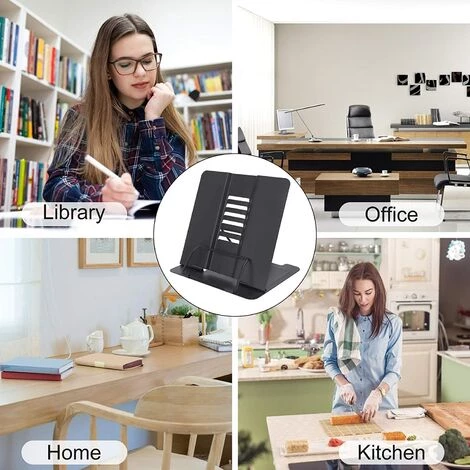 DENUOTOP Support De Lecture, Livre Stand Pour Livre De Cuisine, Porte-Livre En Métal Pliable Enfant Pour Recette, Manuel, Partitions, Tablature, IPad, Peinture, Document, 6 Angle Réglable Et Pliable 6 DENUOTOP Support De Lecture, Livre Stand Pour Livre De Cuisine, Porte-Livre En Métal Pliable Enfant Pour Recette, Manuel, Partitions, Tablature, IPad, Peinture, Document, 6 Angle Réglable Et Pliable – Image 4