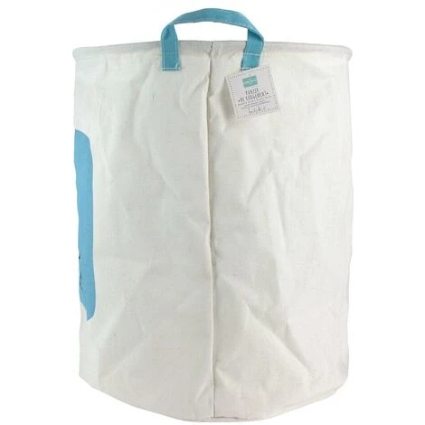 LINNEA Panier De Rangement Rond 63L Avec Anses - Blanc 4 LINNEA Panier De Rangement Rond 63L Avec Anses - Blanc – Image 2