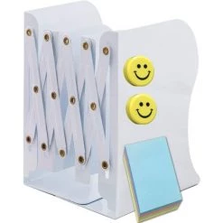 FVO Serre-livres En Métal Réglable En Fer Pour La Maison, Le Bureau, L'école, La Bibliothèque，blanc