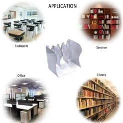 FVO Serre-livres En Métal Réglable En Fer Pour La Maison, Le Bureau, L'école, La Bibliothèque,blanc 11 FVO Serre-livres En Métal Réglable En Fer Pour La Maison, Le Bureau, L'école, La Bibliothèque,blanc -Petit rangement Soldes Magasin 66307746 5