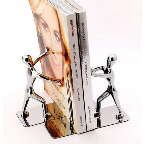 FVO Livres En Acier Inoxydable – Serre-livres Robustes Kung Fu Man, Antidérapants Et Humanoïdes Pour La Maison, Le Bureau, La Bibliothèque, L'école, Les Serre-livres Décoratifs (1 Paire) 5 FVO Livres En Acier Inoxydable – Serre-livres Robustes Kung Fu Man, Antidérapants Et Humanoïdes Pour La Maison, Le Bureau, La Bibliothèque, L'école, Les Serre-livres Décoratifs (1 Paire) – Image 3