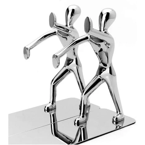 FVO Livres En Acier Inoxydable – Serre-livres Robustes Kung Fu Man, Antidérapants Et Humanoïdes Pour La Maison, Le Bureau, La Bibliothèque, L'école, Les Serre-livres Décoratifs (1 Paire) 6 FVO Livres En Acier Inoxydable – Serre-livres Robustes Kung Fu Man, Antidérapants Et Humanoïdes Pour La Maison, Le Bureau, La Bibliothèque, L'école, Les Serre-livres Décoratifs (1 Paire) – Image 4