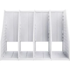 LTS FAFA Serre-livres En Métal Serre-livres à Quatre Grilles Tapis De Classeur Pliable Serre-livres En PP Étagère De Couleur Bricolage Convient Pour étudier La Chambre Des Enfants (Blanc) -Petit rangement Soldes Magasin 66347402 2