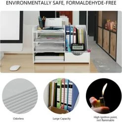 LTS FAFA Fournitures De Bureau Porte-revues Porte-fichiers De Stockage De Bureau Organisateur De Fichiers Bac à Lettres A4 Papier Livre Cahier Papeterie étudiant Maison 10 LTS FAFA Fournitures De Bureau Porte-revues Porte-fichiers De Stockage De Bureau Organisateur De Fichiers Bac à Lettres A4 Papier Livre Cahier Papeterie étudiant Maison -Petit rangement Soldes Magasin 66347460 4