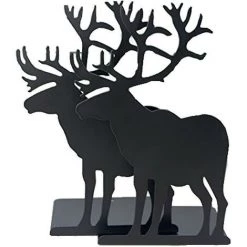 Cisea Serre-livres En Métal Antidérapant Avec Motif - Noir