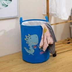BF Panier De Rangement Motif Dinosaure Mignon Panier à Linge Grande Boîte De Rangement Pliable En Lin Et Coton Bleu 11 BF Panier De Rangement Motif Dinosaure Mignon Panier à Linge Grande Boîte De Rangement Pliable En Lin Et Coton Bleu -Petit rangement Soldes Magasin 66353571 5