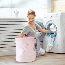 BF Panier à Linge Pliable Grande Boîte De Rangement En Tissu Panier à Linge Débris Vêtements Sales Panier Spécial Cygne/rose -Petit rangement Soldes Magasin 66353775 5
