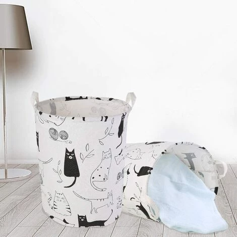 BF Seau De Rangement Tissu Coton Lin Panier à Linge Sale Grande Boîte De Rangement Pliable étanche 3 BF Seau De Rangement Tissu Coton Lin Panier à Linge Sale Grande Boîte De Rangement Pliable étanche