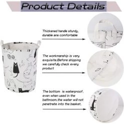 BF Seau De Rangement Tissu Coton Lin Panier à Linge Sale Grande Boîte De Rangement Pliable étanche 9 BF Seau De Rangement Tissu Coton Lin Panier à Linge Sale Grande Boîte De Rangement Pliable étanche -Petit rangement Soldes Magasin 66353873 4