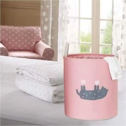 BF Panier à Linge Boîte De Rangement Pliable Chambre De Filles Panier À Linge Sac En Tissu Organiser Le Stockage De Jouets De Vêtements - Rose -Petit rangement Soldes Magasin 66354171 3