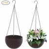 ZHUOXUAN Lot De 2 Paniers Suspendus En Tricot Pour Plantes Suspendues Gris/blanc/rouge/bleu/marron