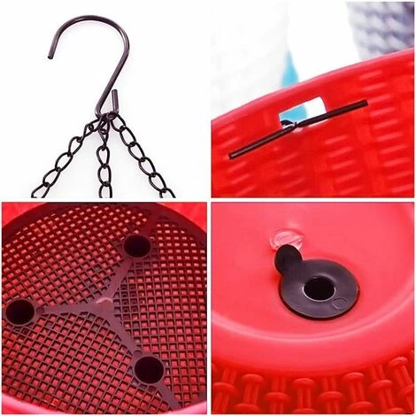 ZHUOXUAN Lot De 2 Paniers Suspendus En Tricot Pour Plantes Suspendues Gris/blanc/rouge/bleu/marron 6 ZHUOXUAN Lot De 2 Paniers Suspendus En Tricot Pour Plantes Suspendues Gris/blanc/rouge/bleu/marron – Image 4