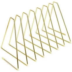 Serre-livres, Cale Livre En Métal, Serre Livre Rétractable Triangulaire, Serre Livres Pour Enfants, Bureaux, Écoles, Salons, Librairie Et Bibliothèque (Or) 17*17cm,Adélala