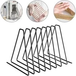 BRIDAY Tyelany Serre-livres Robustes, Serre-livres Rétractable Triangulaire 1 Pièce, Serre-livres En Métal, Extrémités De Livre Créatives, Pas Facile à Décolorer, Durable, Pour Lécole, Maison, Bureau (Noir) -Petit rangement Soldes Magasin 66437593 2