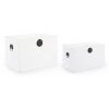 LES TENDANCES Coffre De Rangement Bois De Sapin Blanc Peno - Lot De 2 1 LES TENDANCES Coffre De Rangement Bois De Sapin Blanc Peno - Lot De 2 -Petit rangement Soldes Magasin 66754024 1
