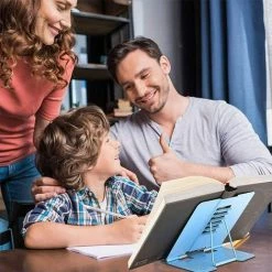 GRID COOL Serre-Livres De Bureau Pliable, Support De Livre De Cuisine, 5.98x5.98x5.1 Pouces, Porte-Livre De Recettes Réglable, Support De Lecture De Livres Pour Enfants, Motif Dauphin, Posture Correcte -Petit rangement Soldes Magasin 66756829 5