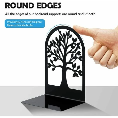 PREMIER Serre-Livre En Métal Pour Livres, Anti-Rayures Porte-Livres Pour Bureau, Ecole Et Maison, Séparateurs De Livres, CD, Porte-Dossier Pour Bureaux(1 Paires) 5 PREMIER Serre-Livre En Métal Pour Livres, Anti-Rayures Porte-Livres Pour Bureau, Ecole Et Maison, Séparateurs De Livres, CD, Porte-Dossier Pour Bureaux(1 Paires) – Image 3