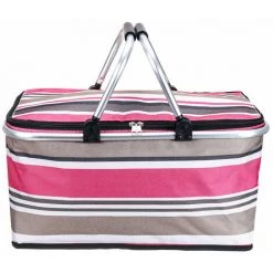 OCXIN 30L Pliable Pique-Nique Panier Isolé Glacière Panier De Rangement Grande Capacité Pique-Nique Sac Isolation Chaleur Et Fraîcheur Tissu Oxford Imperméable Pour Camping Panique 18''11''9.4'' -Petit rangement Soldes Magasin 66859802 3