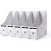 Cisea Paquet De 5 Porte-revues, Boîte De Porte-revues De Fichier Pour Le Stockage Organisateur Fichier A4 Livre De Magazines En Papier (blanc) -Petit rangement Soldes Magasin 66862514 1