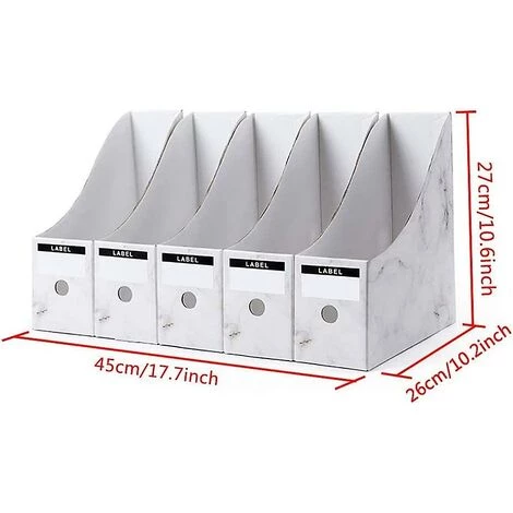 Cisea Paquet De 5 Porte-revues, Boîte De Porte-revues De Fichier Pour Le Stockage Organisateur Fichier A4 Livre De Magazines En Papier (blanc) 4 Cisea Paquet De 5 Porte-revues, Boîte De Porte-revues De Fichier Pour Le Stockage Organisateur Fichier A4 Livre De Magazines En Papier (blanc) â Image 2
