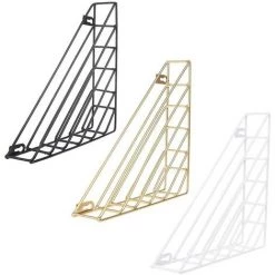 Cisea Porte-journaux Mural à Géométrie Nordique - Porte-revues - Pour Salle De Bain, Bureau Et Entrée - Fer (or) -Petit rangement Soldes Magasin 66862661 5